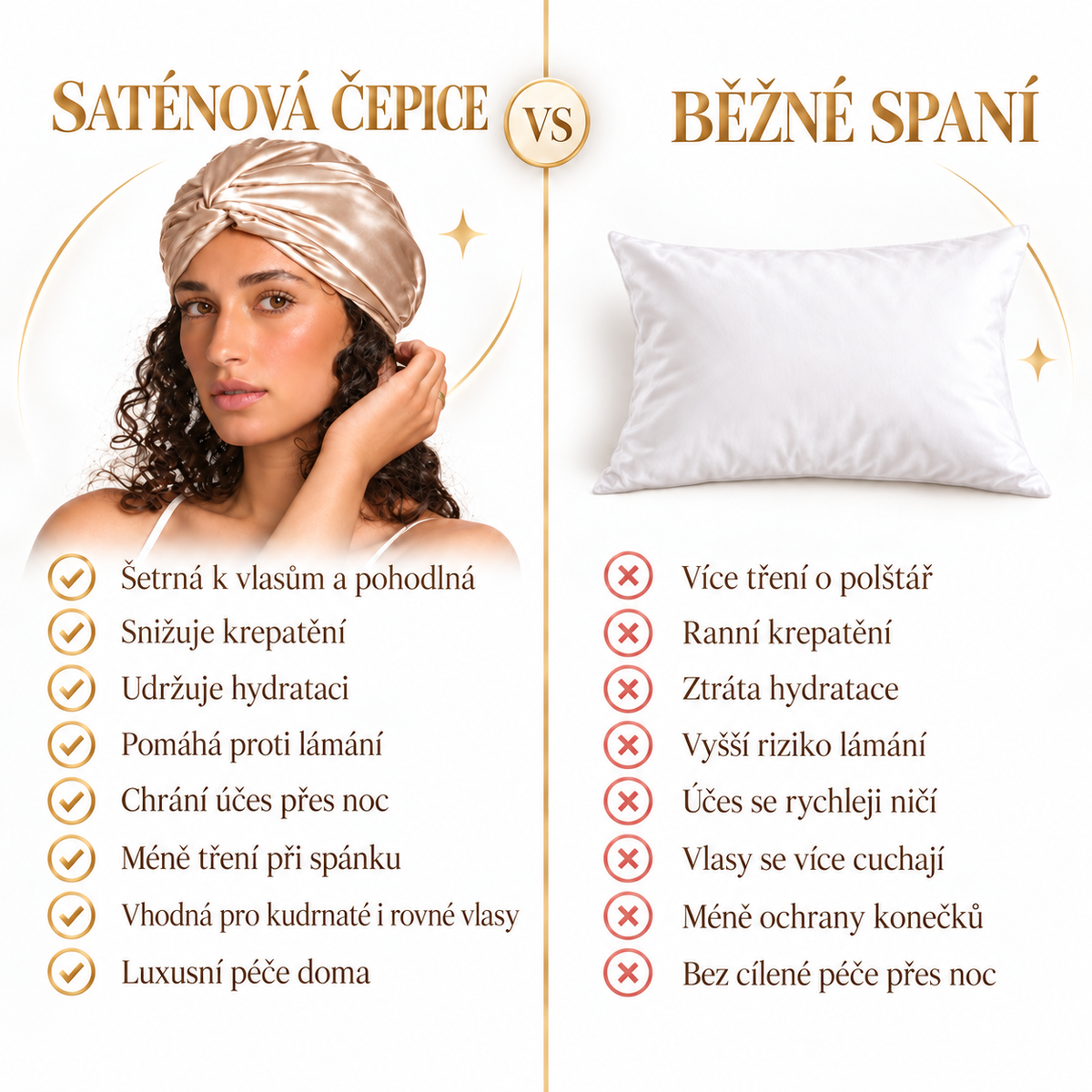 Satinia™ Noční hedvábná čepice pro regeneraci vlasů